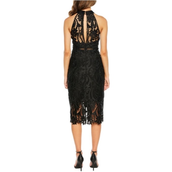 [bardot] nwot isa lace halter dress in black - Picture 2 of 8
